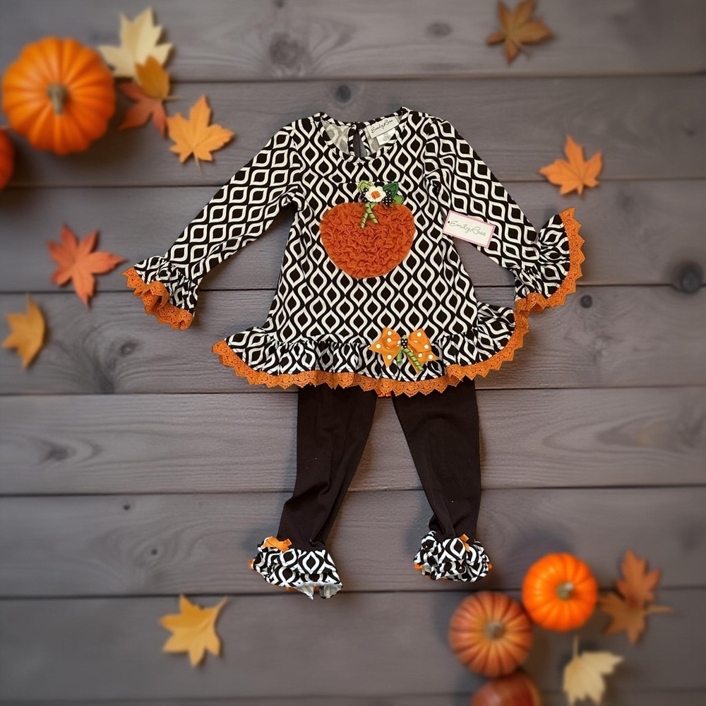 Emily Rose Black and Orange Halloween Set‎